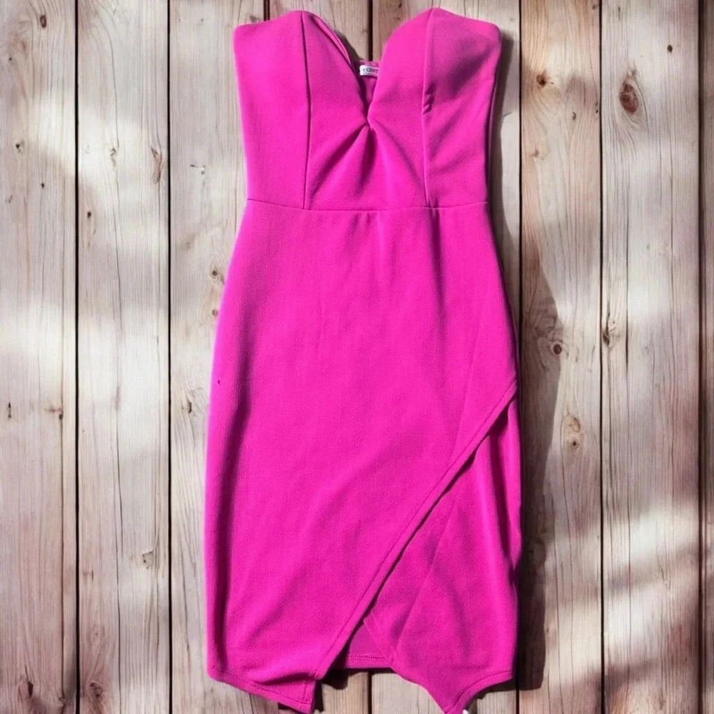 Hot Pink strapless body central dress NWT (B4) - Picture 4 of 8